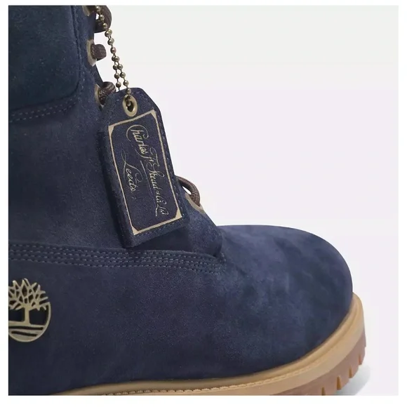 2024 Timberland Heritage Collection Indigo Blue Suede 6” Stead Boots Men’s 10 - Picture 10 of 13
